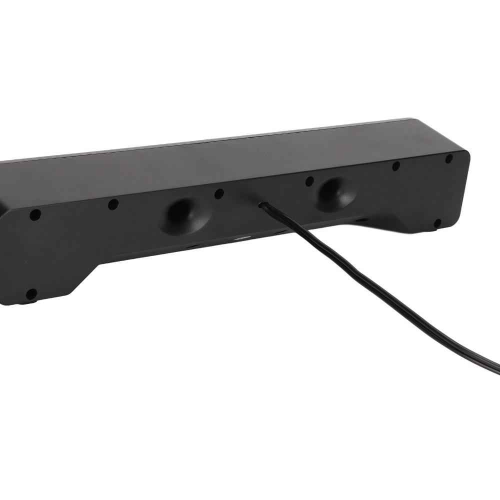 3.5mm Input Computer Speaker USB Powered Soundbar Desk Audio Wired Connection  TV Entertainment