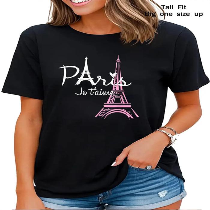 Summer Round Neck Printed Top Fashionable Casual Cute Short Sleeved Women's Pure Cotton T-shirts