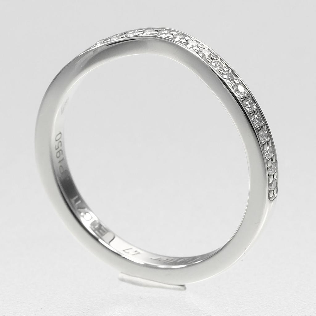 CARTIER Ballerina curve Ring Pt950Platinum/diamond #4.1(US Size) 2.87g Women Used
