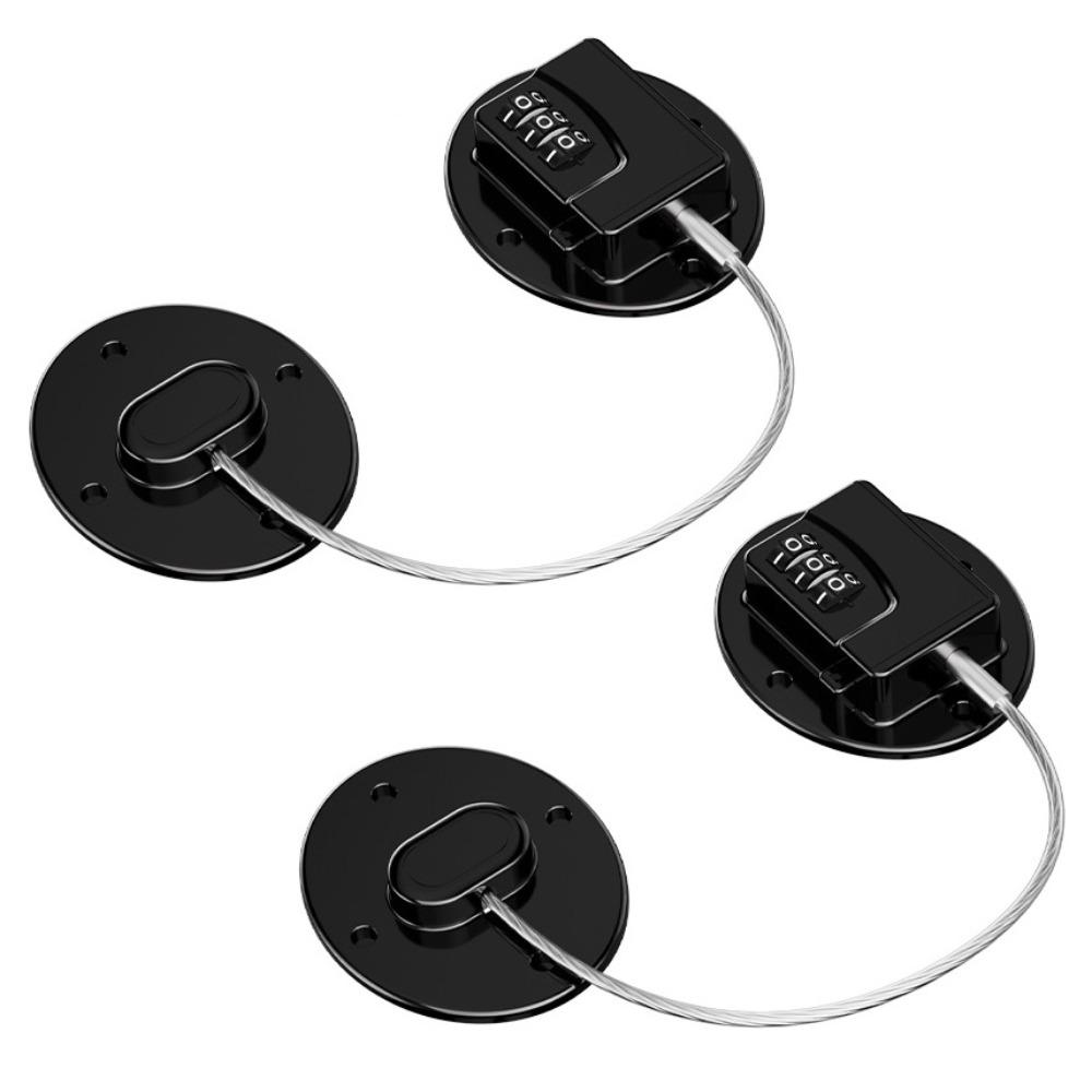2Pcs 3-digit Baby Safety Password Lock Multi-Functional Window Password Lock  Home Security