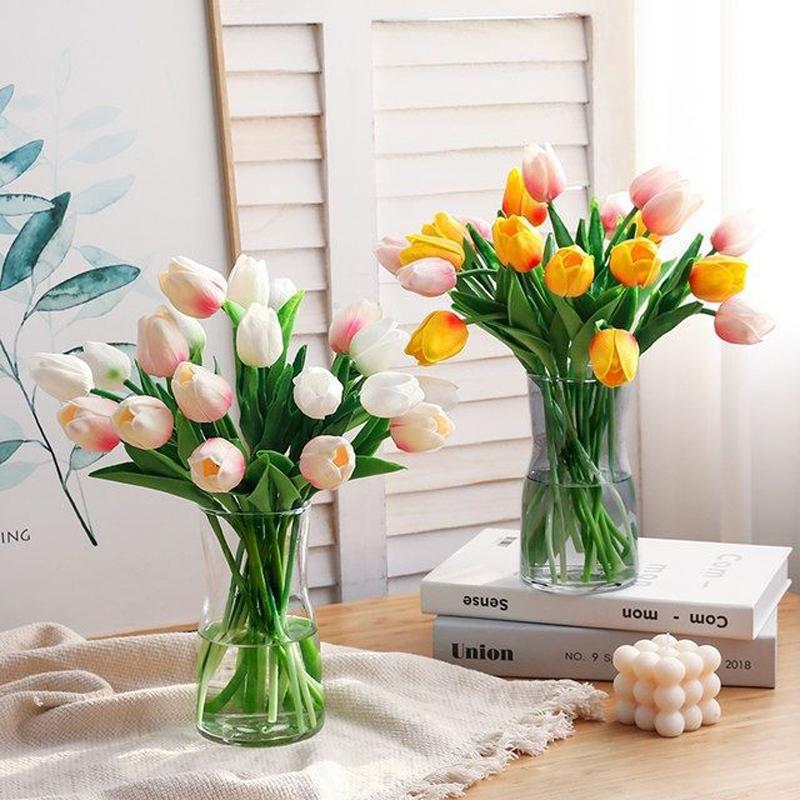 10PCS realistic artificial tulip bouquet DIY home decoration decorations