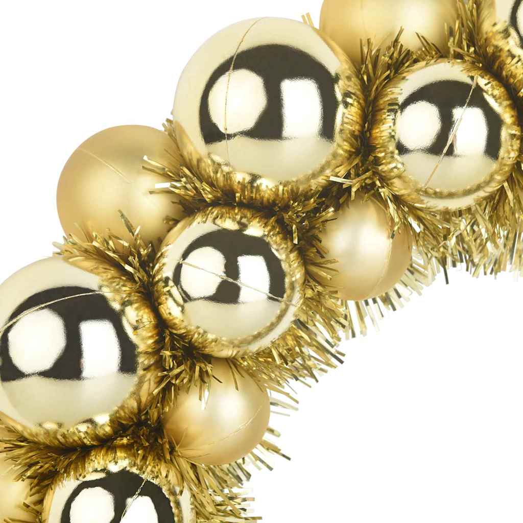 Christmas Ball Wreaths 2 pcs Gold 33 x 33 x 7 cm Polystyrene