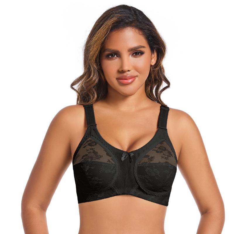 Full Cup Ultratenká velká podprsenka bez houbičky Transparentní sexy krajkové dámské spodní prádlo