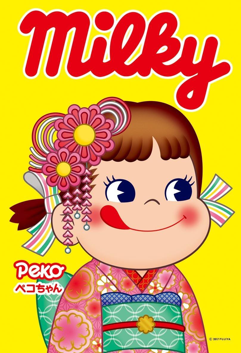 

Пазл из 300 деталей Fujiya Milky Peko-chan фурисодэ (26x38см)
