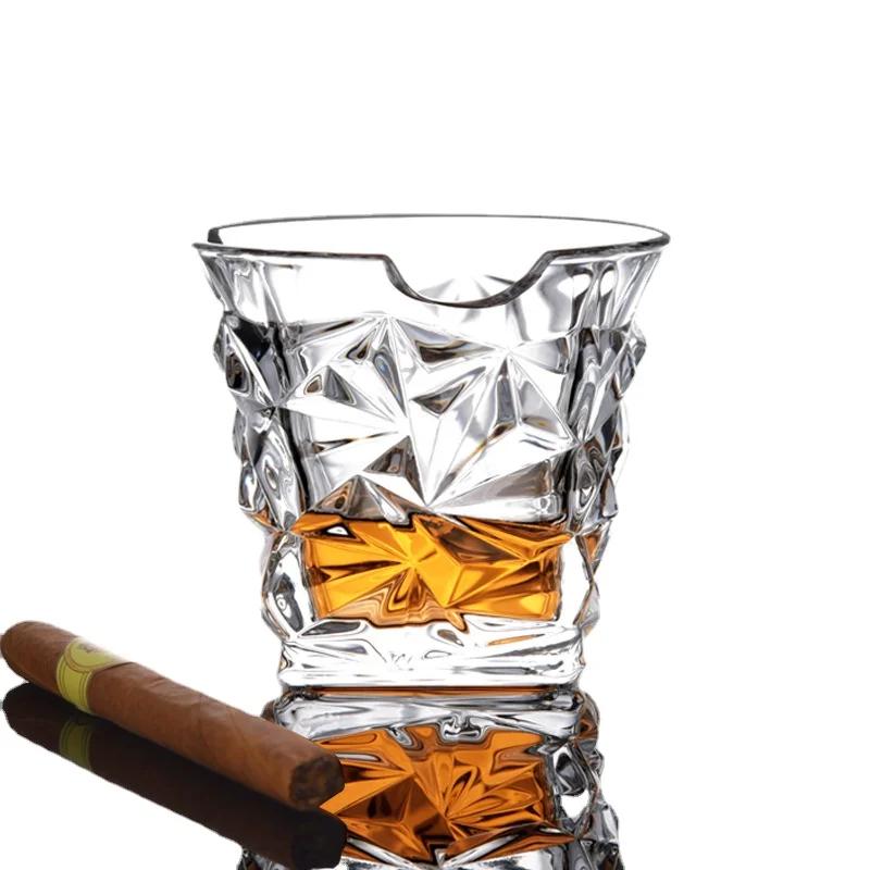 Whiskey Glass Cigar Holder Home Glass Bar Beer Glass Wine Glass European Creative Drinking Glasses