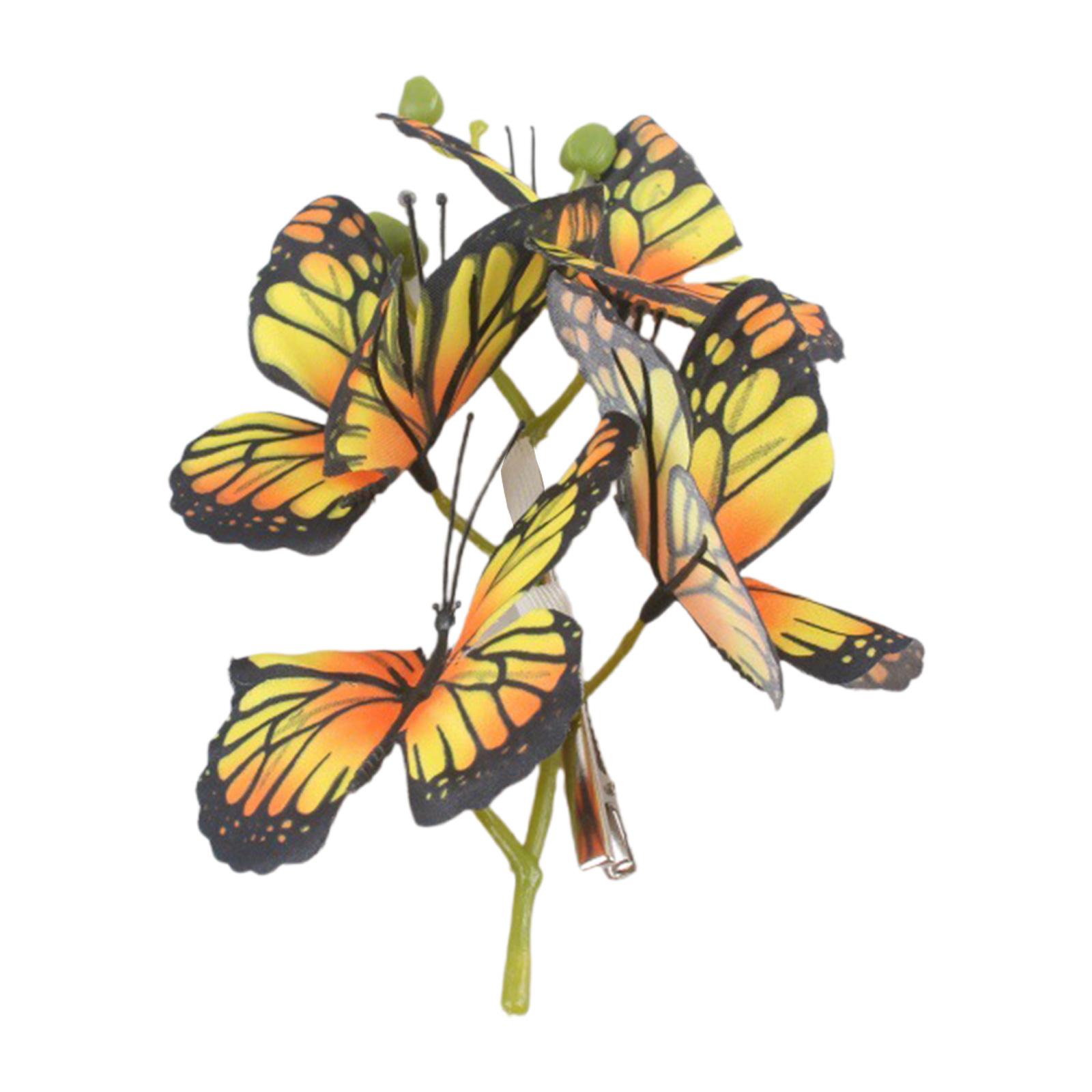

Unique Hairpin Clip Butterfly Flower Hairpin Adornment Elegant Beach Clip Ornamentation жёлтый