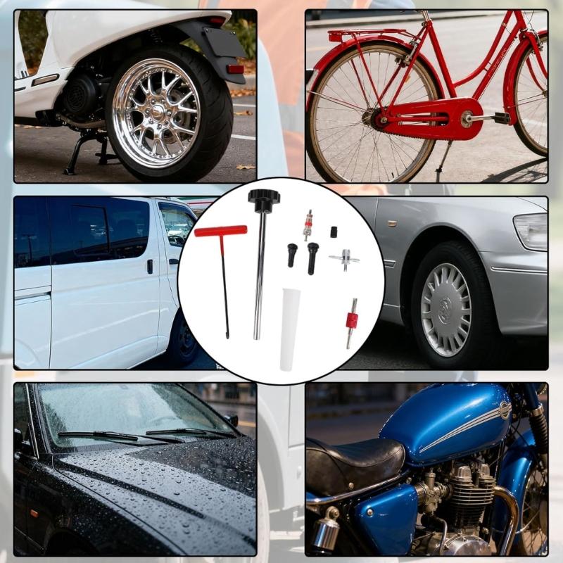 Professional Tire Valves Stem Replacement Tool Set Includes 45 Piece Cores Puller & Installer for Various Vehicle Types