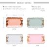 Promotion! European Style Pink Bow Cake Storage Trays Makeup Organizer Dessert Plate Square Decor Tray Kitchen Storage Trays