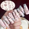 Cartoon Bow Pattern Silicone Nail Bead Chains Carving Mold Nail Decorations Diy Stereoscopic Stamping Plate Manicure Tools
