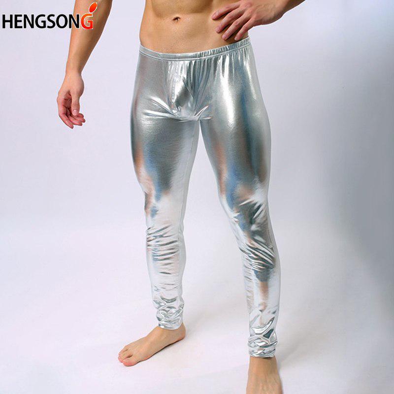 Pantalones Piel Sintética Vaqueros Cuero Artificial Disco Halloween Hombre  Traje | eBay