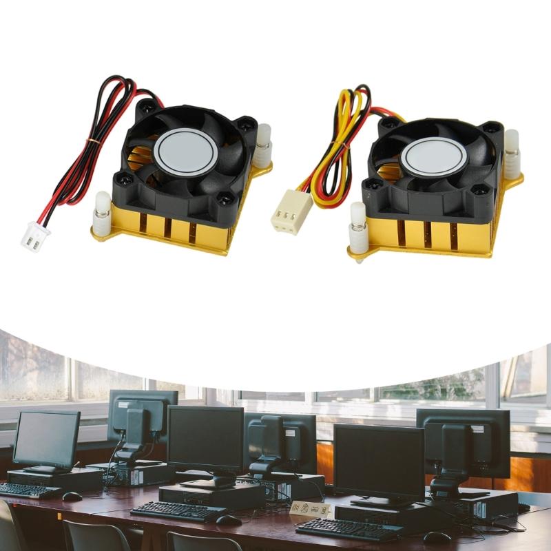 Gold Aluminium Heatsink DC5V 12V 40mm 40x40x10mm Fan for Efficient Northbridge Chipset Cooling Devices