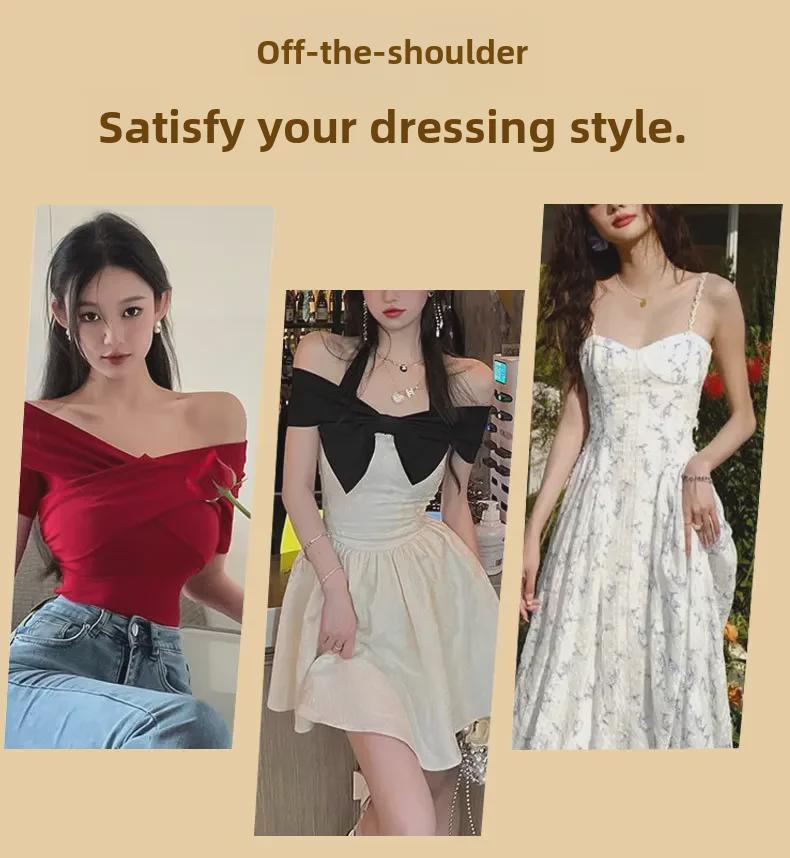 Seamless Strapless Bra for Large Busts: Non-Slip, Invisible, Tube-Style, Gathered Design, Sexy Back, Thin for Summer.