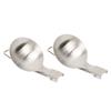 2pcs Folding Spoon 304 Stainless Steel Heat Resistant Rustproof Spoon Portable Outdoor Spoon for Camping Cycling Hiking
