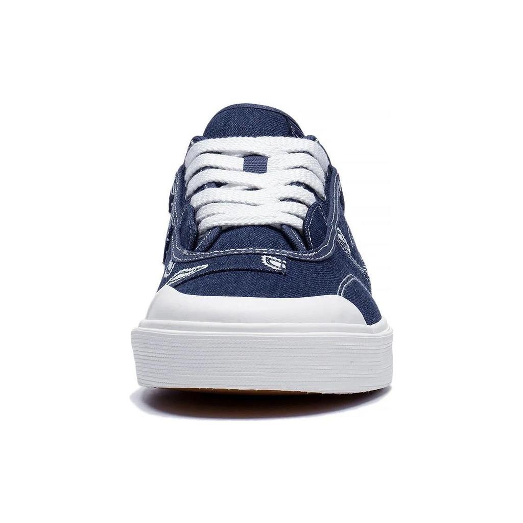 LiNing 50/50 Fabric Comfortable Versatile Non-Slip Wear-Resistant Low-Top Skate Shoes Men Sneakers Blue White AECT011-2