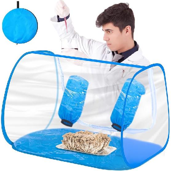 Juexica Large Still Air Box, Mushroom Grow Kit 35.5 x 23.5 x 23.5 Inches Portable Still Air Box Tent Mycology for Mushroom Plant Growing Supplies, Novelty Style