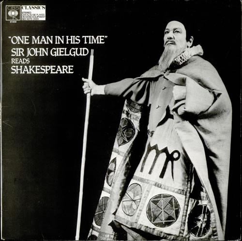 

LP Record JOHN GIELGUD One Man In His Time Sir John Giel S61656 CBS Classics 1975 UK Music Others Used