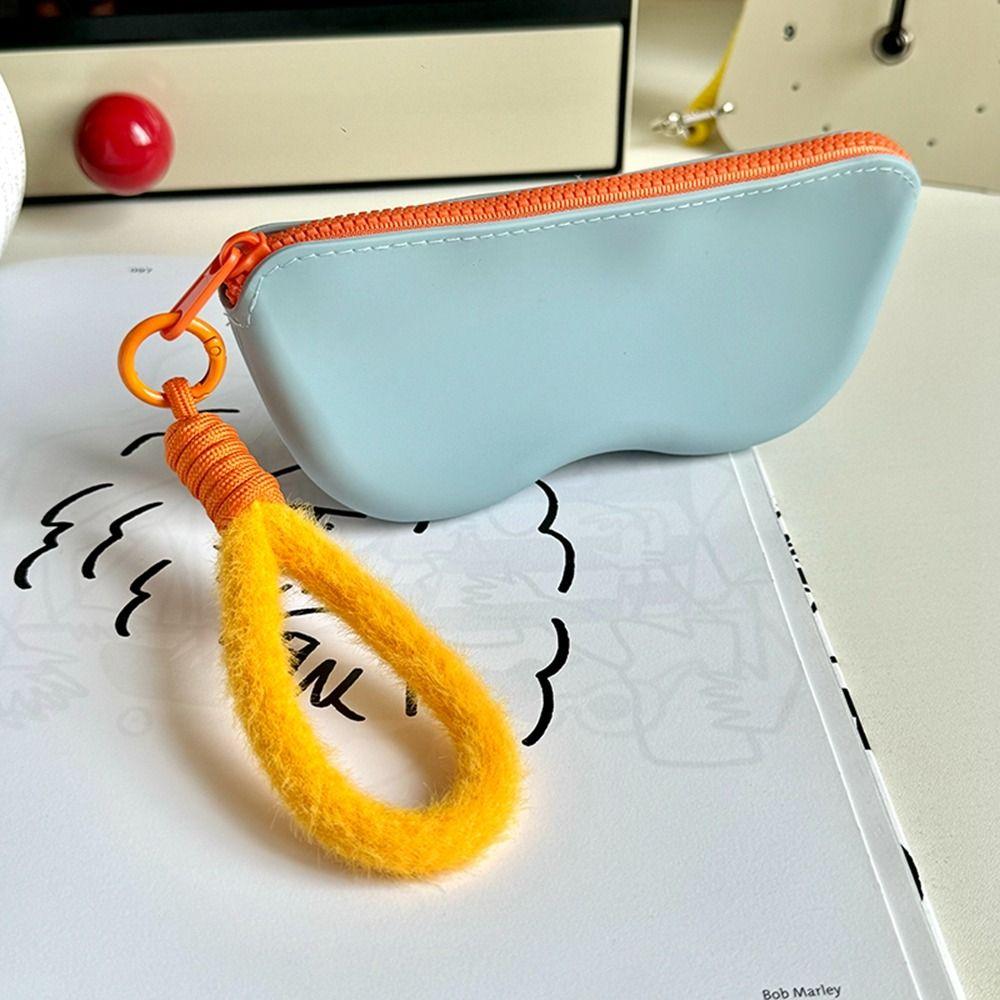 With Lanyard Portable Silicone Glasses Bag Eyewear Protector Case Sunglasses Eyeglass Bag  Travel