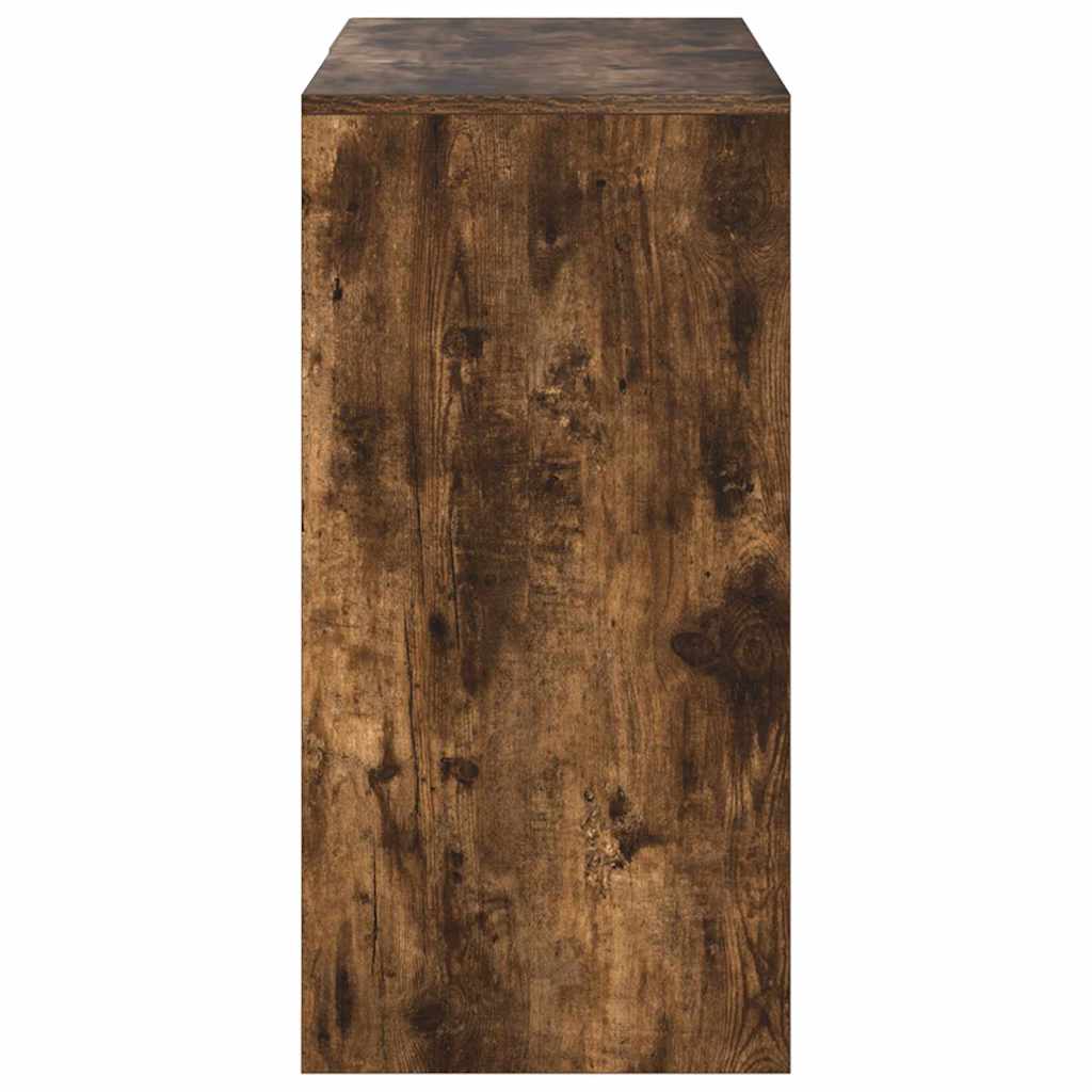 Desk Smoked Oak 90 x 37.5 x 75 cm Wood Based Material