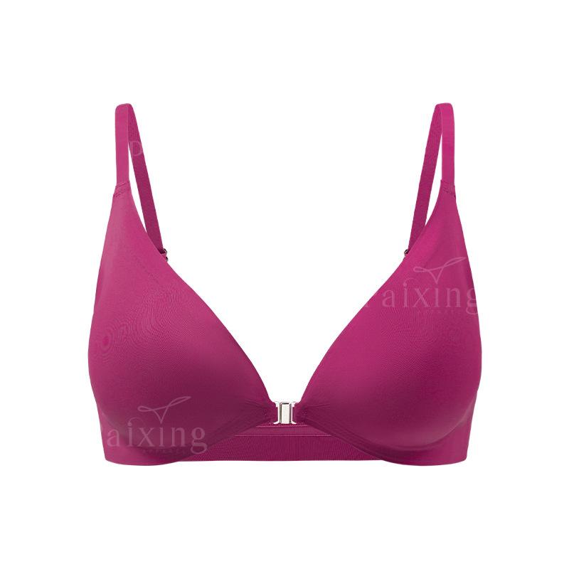 Women Seamless Wireless Front Closure Backless Plus Size Breathable Thin Sports Bra S