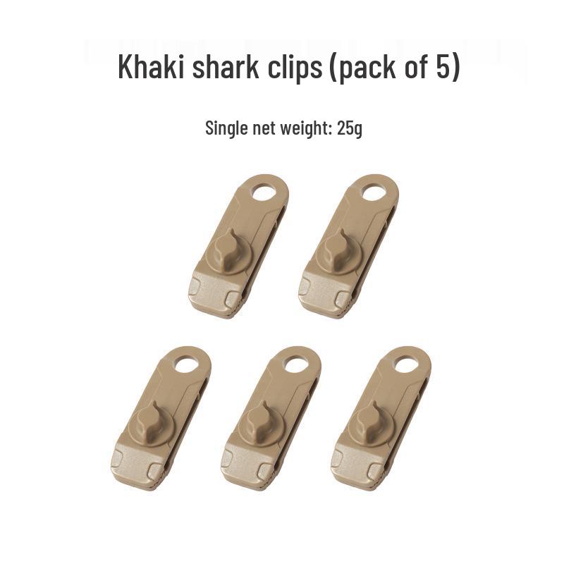Outdoor Camping Shark Clip: Windproof Tent Hooks & Awning Pull Points