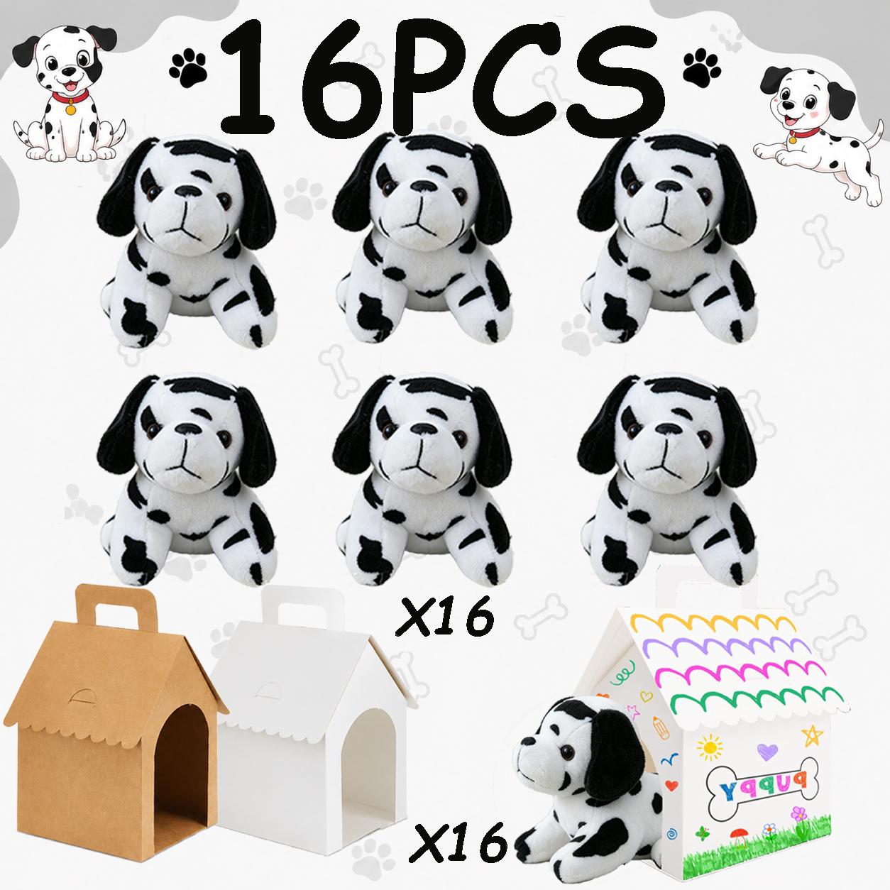 6-4s 4,7 inch Dalmatiër Knuffeldier Groothandel Hond Pluche Verjaardag Adopt een Puppy Feestartikelen Puppy Knuffeldier Cadeaus Voor Kinderen