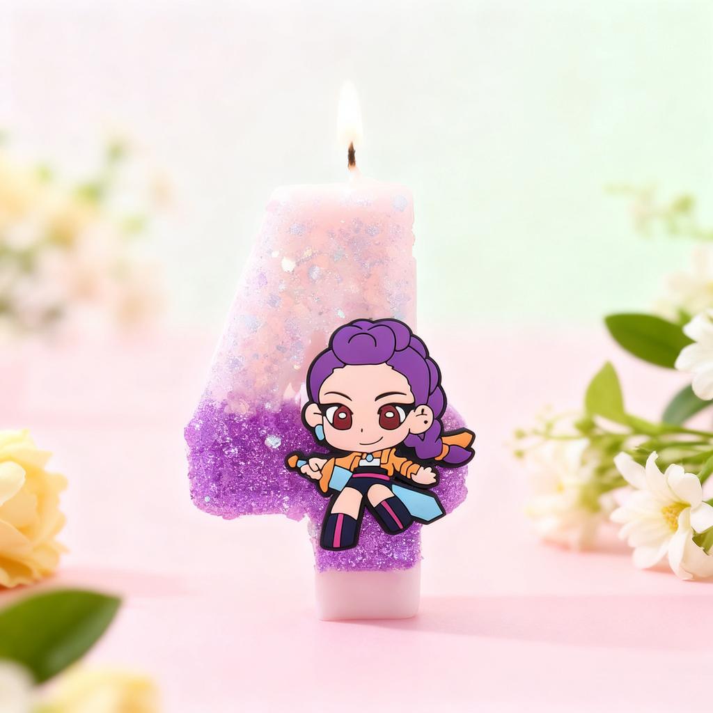 New popular cartoon anime themed candles, children's birthday parties, exquisite cake decorations, party supplies and gifts