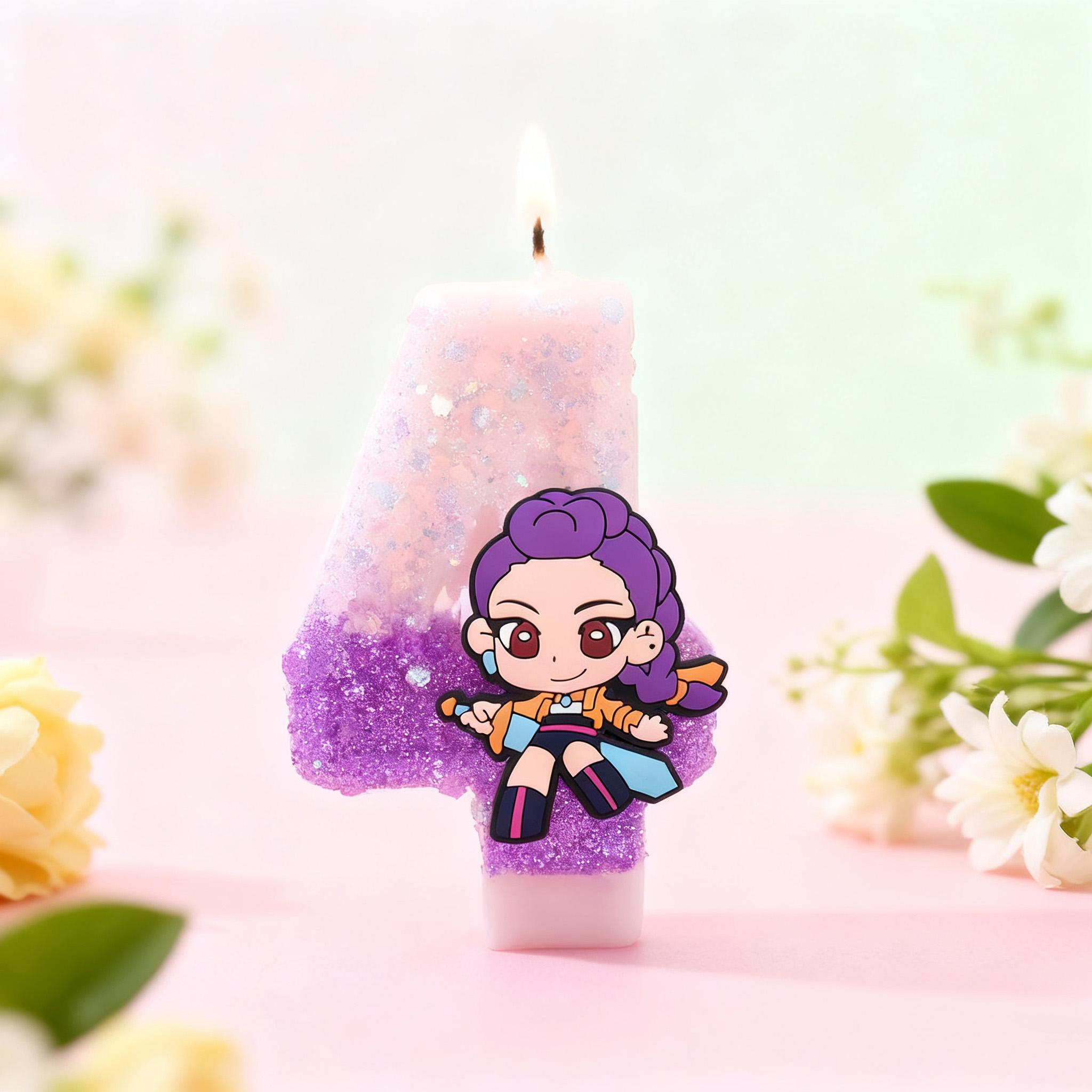 Latest popular animation design animation themed candles, children s celebration parties, exquisite cake decorations, party supplies and presents