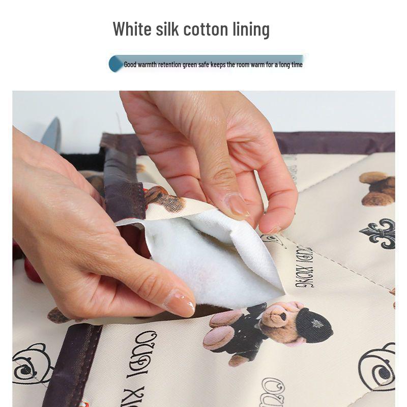 Winter Windproof & Soundproof Magnetic Double-Opening Door Curtain - Thickened, Cold-Proof, Self-Adhesive Cotton for Home