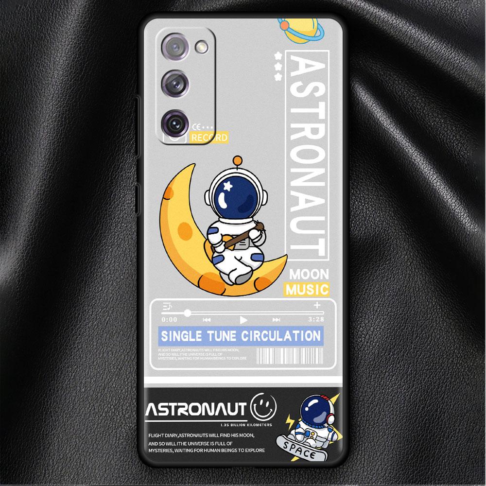 Case For Samsung Galaxy S20 FE S22 Ultra S21 Plus Luxury Soft Phone Case S10 S9 S8 S10e S7 Silicone Funda Fashion Cool Astronaut