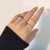 Minimalist Stacking Ring Set, Chic Twist Pinky Promise Rings for Women, Anti Allergy Stainless Steel Metal Wedding Bands Jewelry