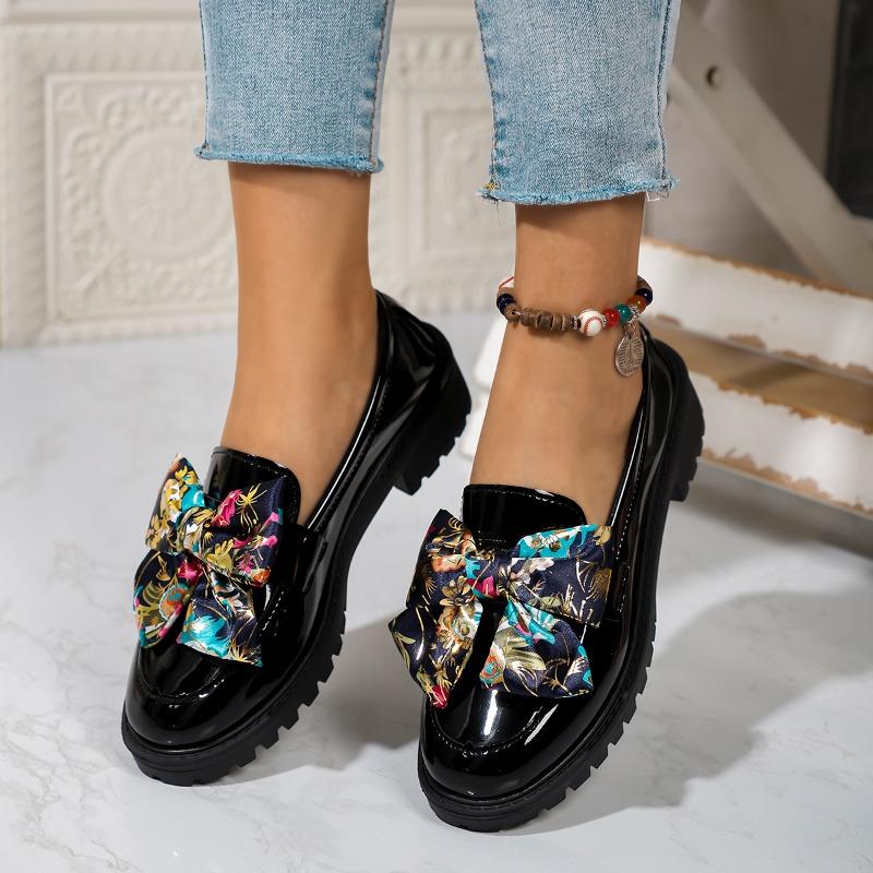 

Модные туфли-лоферы на каблуке с бантом для женщин, осенняя новинка, модные туфли-лодочки с мелким вырезом 2025, элегантные классические туфли, туфли для ходьбы, zapatillas de mujer 43 чёрный