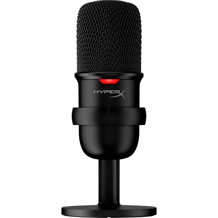 Microphone HyperX SoloCast Noir,Cardioïde, Enregistrement Audio Plug N Play Avec Connexion USB-C, PC, PS5, PS4, Mac
