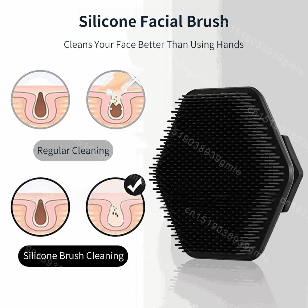 Men Facial Cleaning Brush Scrubber Silicone Miniature Face Deep Exfoliation Massage Face Scrub Brush Face Cleaner