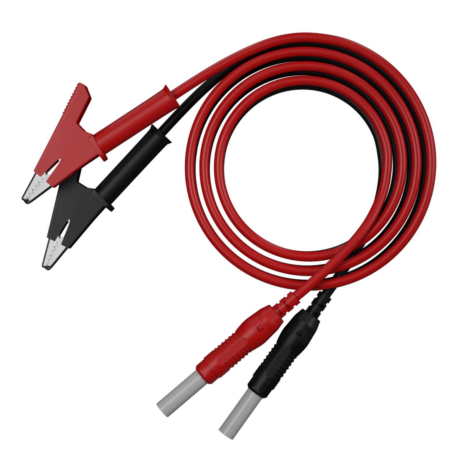 

2pcs Banana to Alligator Clips Test Lead Cable 4mm Retractable Plug 100cm Length for Multimeter Electrical Testing