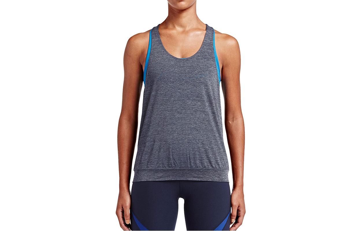 Nike Tank Tops Women s Gray Moderate Straight Fit 804653-452 L