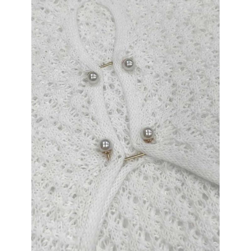 Sexy ženy Bílá Bikina s dlouhým úpletovým rukávem Módní zahalení Dámský průsvitný hluboký výstřih do V s plážovým úpletem Šaty bez zad