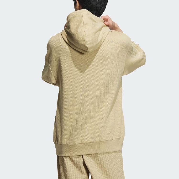 Adidas Sportswear Loose Fit Hoodie With Stripes Men Hoodies Light-Khaki IM9072