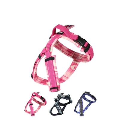 Hakusan Zero Harness Reduces Strain On Adjustable Easy To Put On and Take Reflective Material for Nighttime with Handle and Size Pink Camo - Dogs,