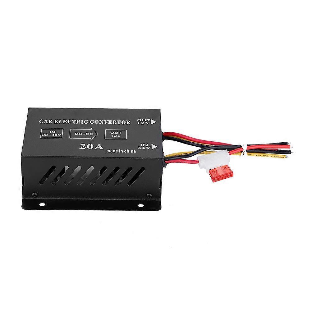 Car Truck 20A 240W DC 24V To 12V Power Converter Electric Voltage Reducer Step Down Transformer