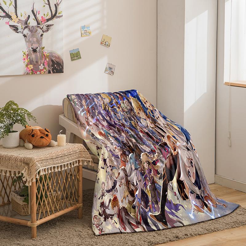 Cartoon Original God Series Flannel Blanket 3D Printed Sofa Blanket Thickened Blanket