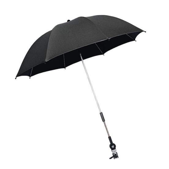 Baby Stroller Umbrella with Clamp UPF 50+ Sun UV Protection Adjustable Waterproof Windproof Universal Outdoor UV Blocking Pram Parasol