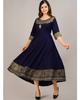 Anarkali Kurta-Kleid aus Viskose und Rayon für Damen mit angenähtem Dupatta-Set, Party-Kleidung, Top, Tunika, Kurti