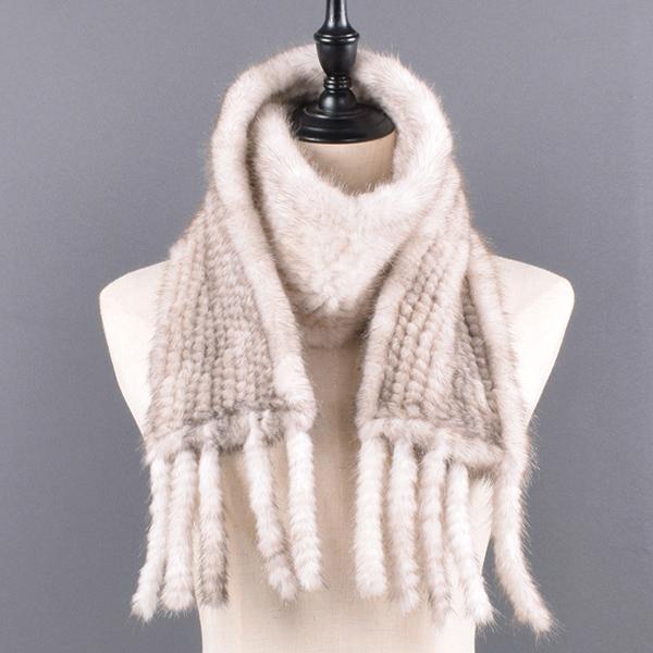 

Модный меховой шарф на зиму, женские шарфы из натурального меха норки, женские шали с кисточками, зимний нагрудник из натурального меха норки рекса One Size