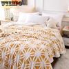 Bed Bedspread Winter Warmth Thickening Three-dimensional Double Layer Comfort Cotton Wool Jacquard Blanket Lamb Wool Blanket Home Textile Bedspread