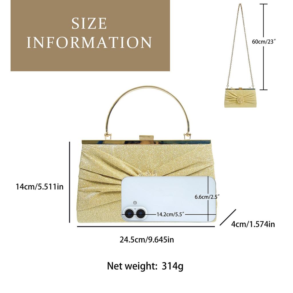 New Elegant Evening Bag for Women,Stylish Party Clutch Shoulder Handbag