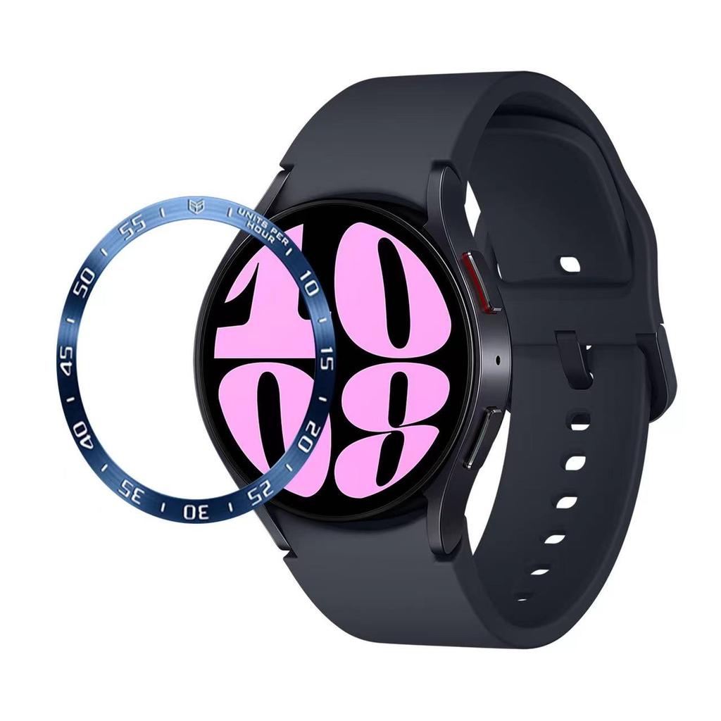 Kovový rámeček pro Samsung Galaxy Watch 8/7/6/5 40mm 44mm Rámeček s měřítkem času/rychlosti Ochranný kroužek Watch 8/6 Classic 46mm 47mm Rámeček