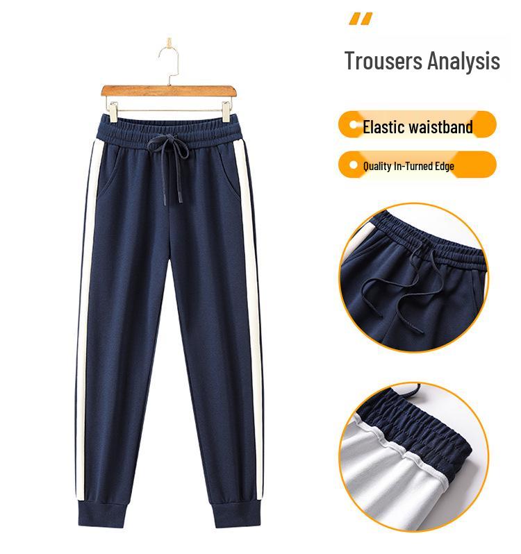 Women's 2024 Autumn Casual Sportswear Set: Long Sleeve Top & Elastic Cuff Straight-Leg Pants.