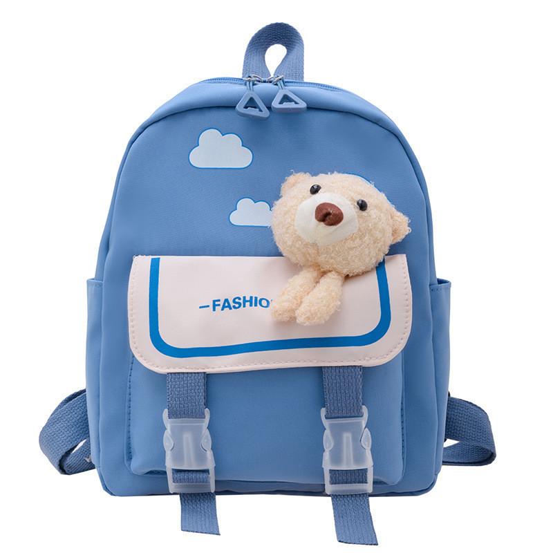 Cute Nylon Animal Backpack For Kids Colorful Bear Design Perfect For Preschool
