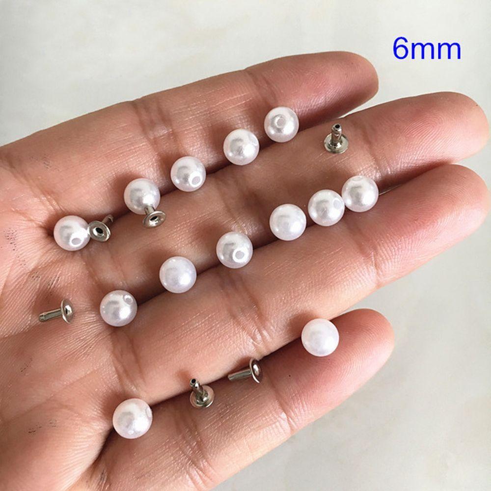 Size Leather Bag Clothes Accessories Handmade DIY Sewing Rivet Pearl Studs DIY Rivet Pearl Rivet
