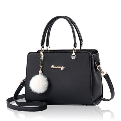 DESAFIANTE Women's Shoulder Bag, Heart Design, Crossbody Bag for Adult Women (Black)